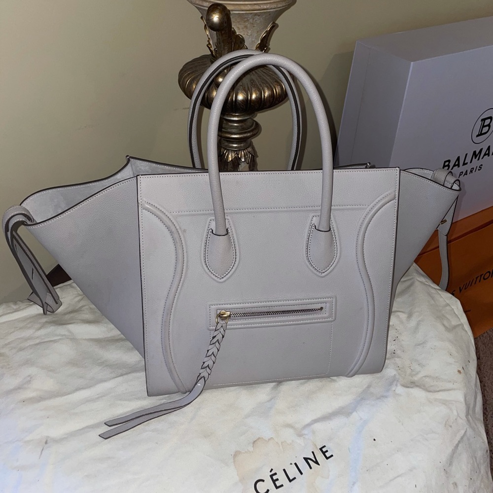 Celine gray luggage handbag LARGE